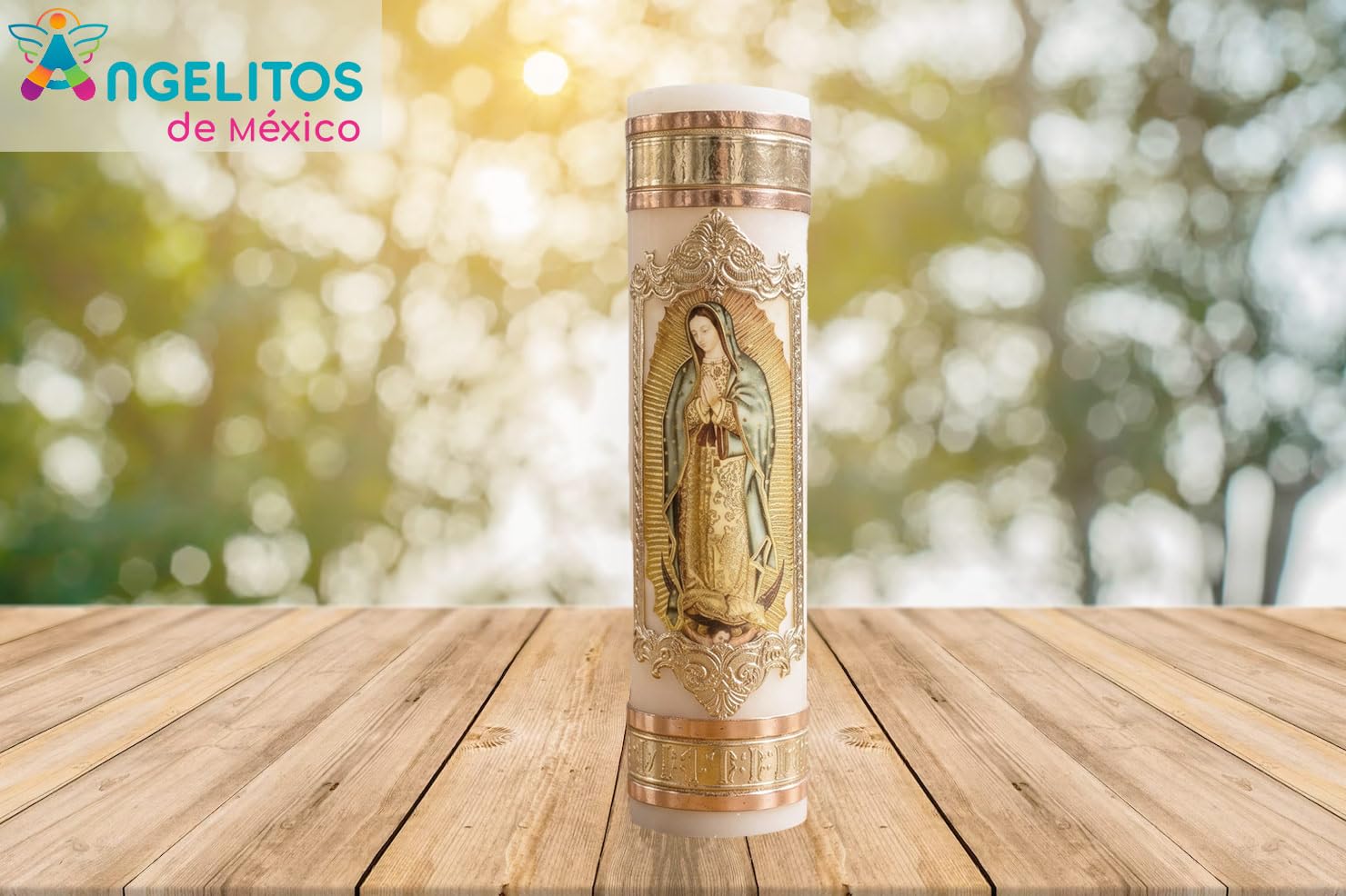 Amazon.com: Angelitos de Mexico Virgen de Guadalupe Candle Prayer